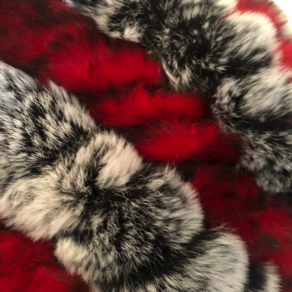 Authentic Fur Hat. Red & White. main image 13